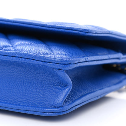 Chanel Caviar Quilted Wallet On Chain WOC Blue 10 of 12