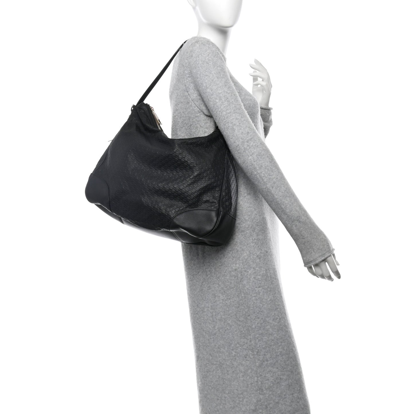 Soft Microguccissima Margaux Hobo Black