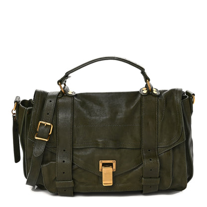Proenza Schouler Lambskin Medium PS1 Satchel Military 1 of 10