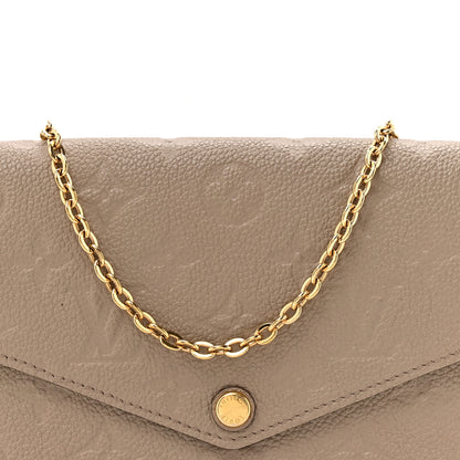 Louis Vuitton Empreinte Pochette Felicie Chain Wallet Tourterelle 8 of 11