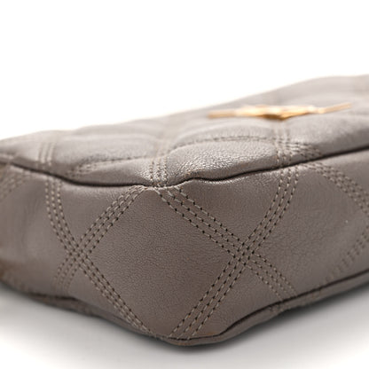 Saint Laurent Grained Lambskin Quilted Mini Becky Double Zip Bag Taupe 11 of 13