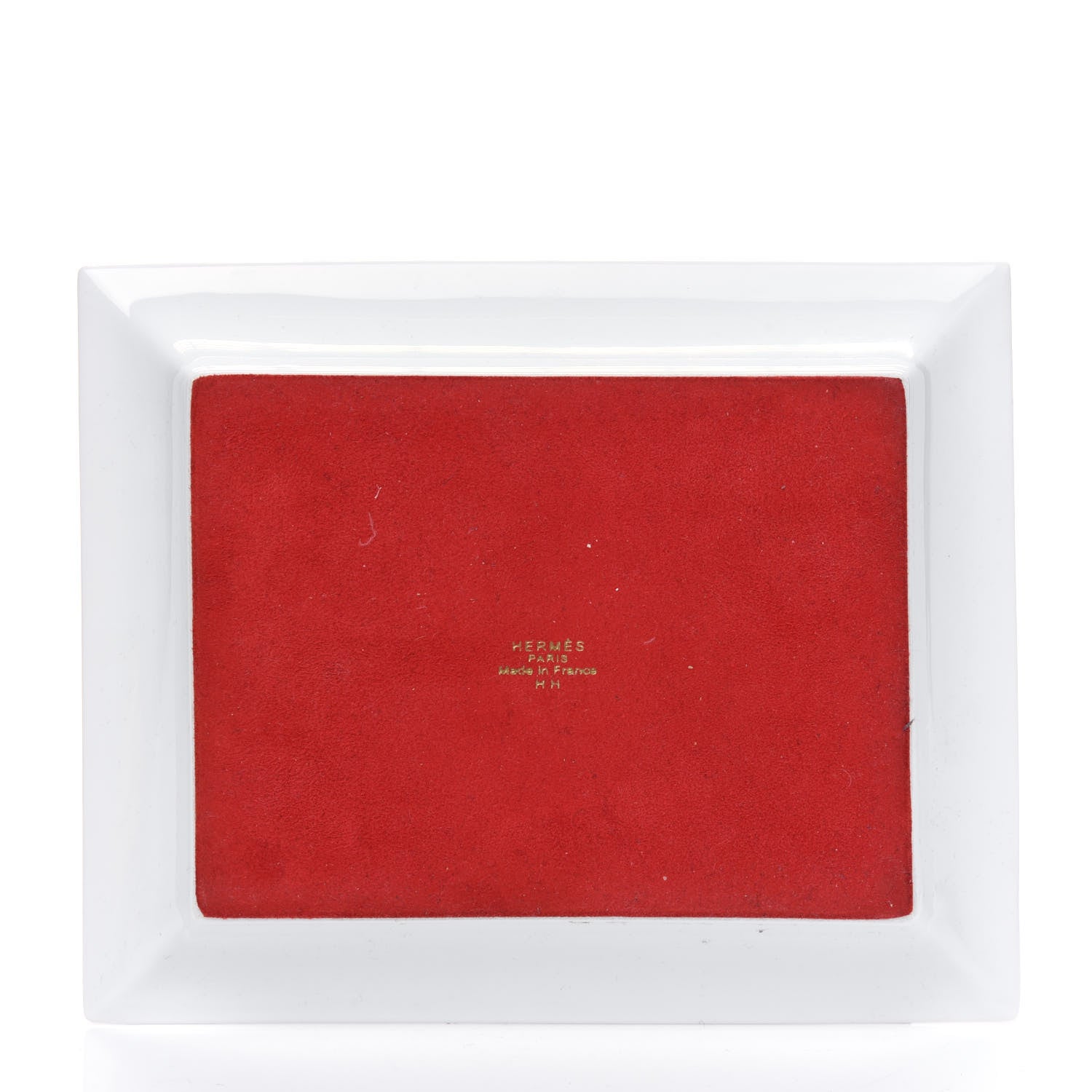 Hermes Porcelain Sellier Change Tray Rouge Or 3 of 4