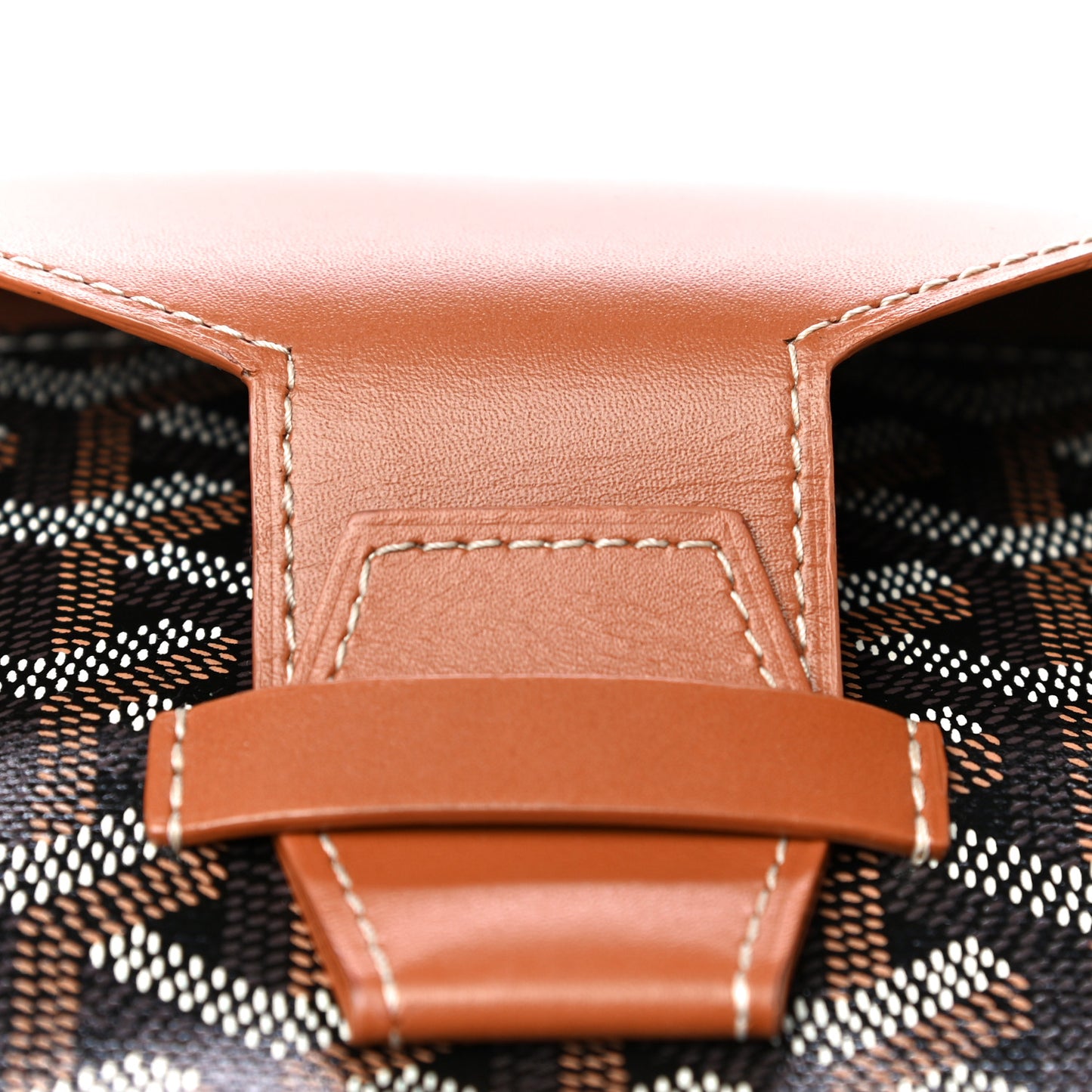 Goyardine Commando Envelope 2 Flat Large Pouch Black Gold
