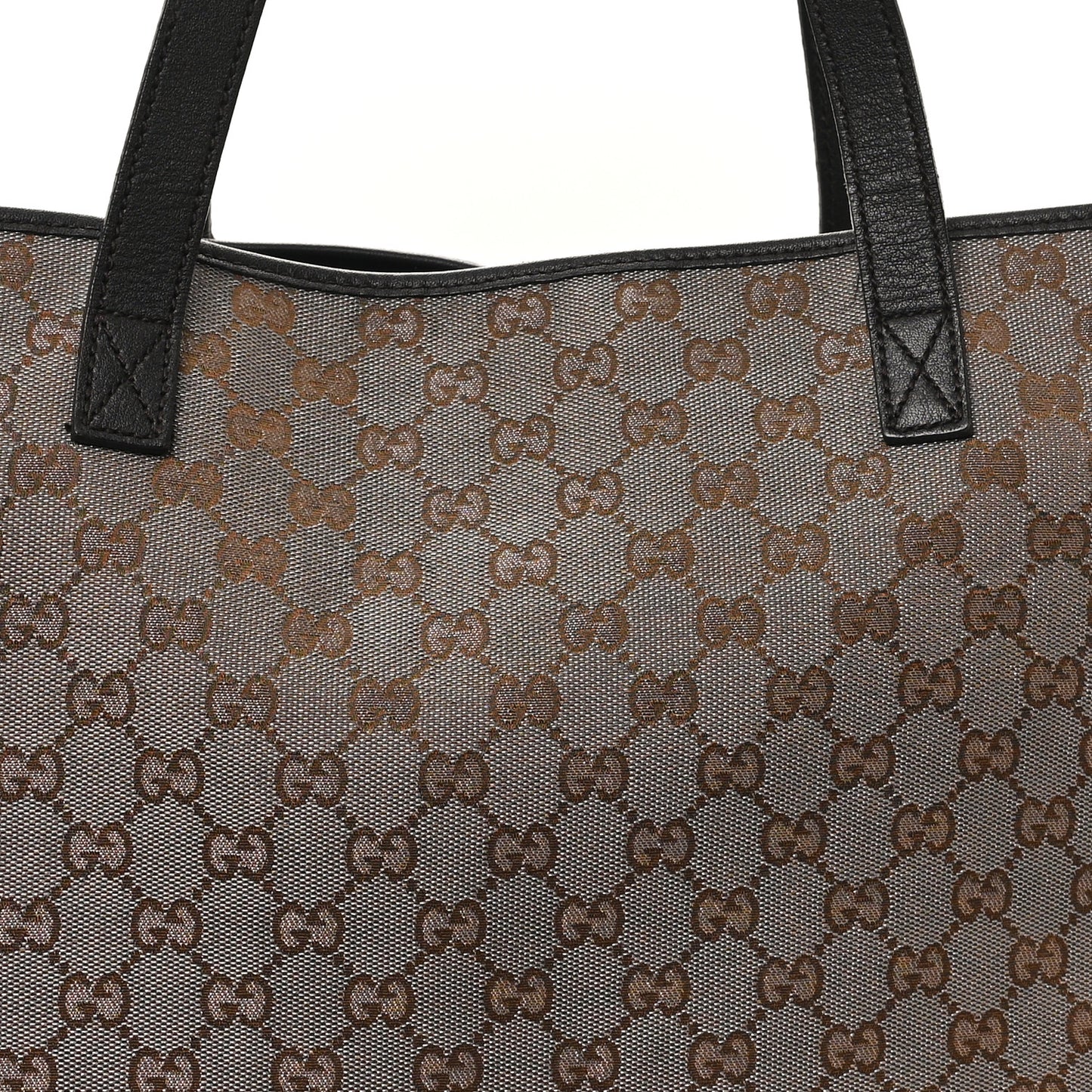 Metallic Monogram XL Shopper Tote Brown