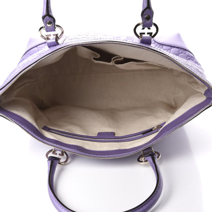 Gucci Metallic Guccissima Lovely Heart Tote Purple 5 of 12