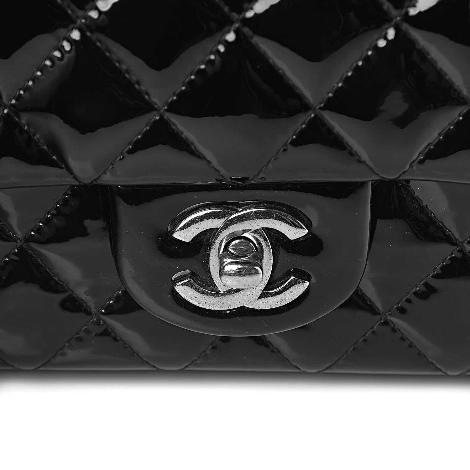 Chanel Patent Calfskin Quilted Mini Rectangular Flap Black 16 of 16