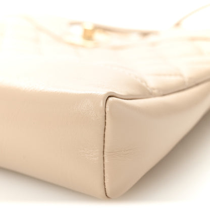 Chanel Shiny Crumpled Calfskin Quilted Mini 31 Shopping Bag Beige 10 of 11