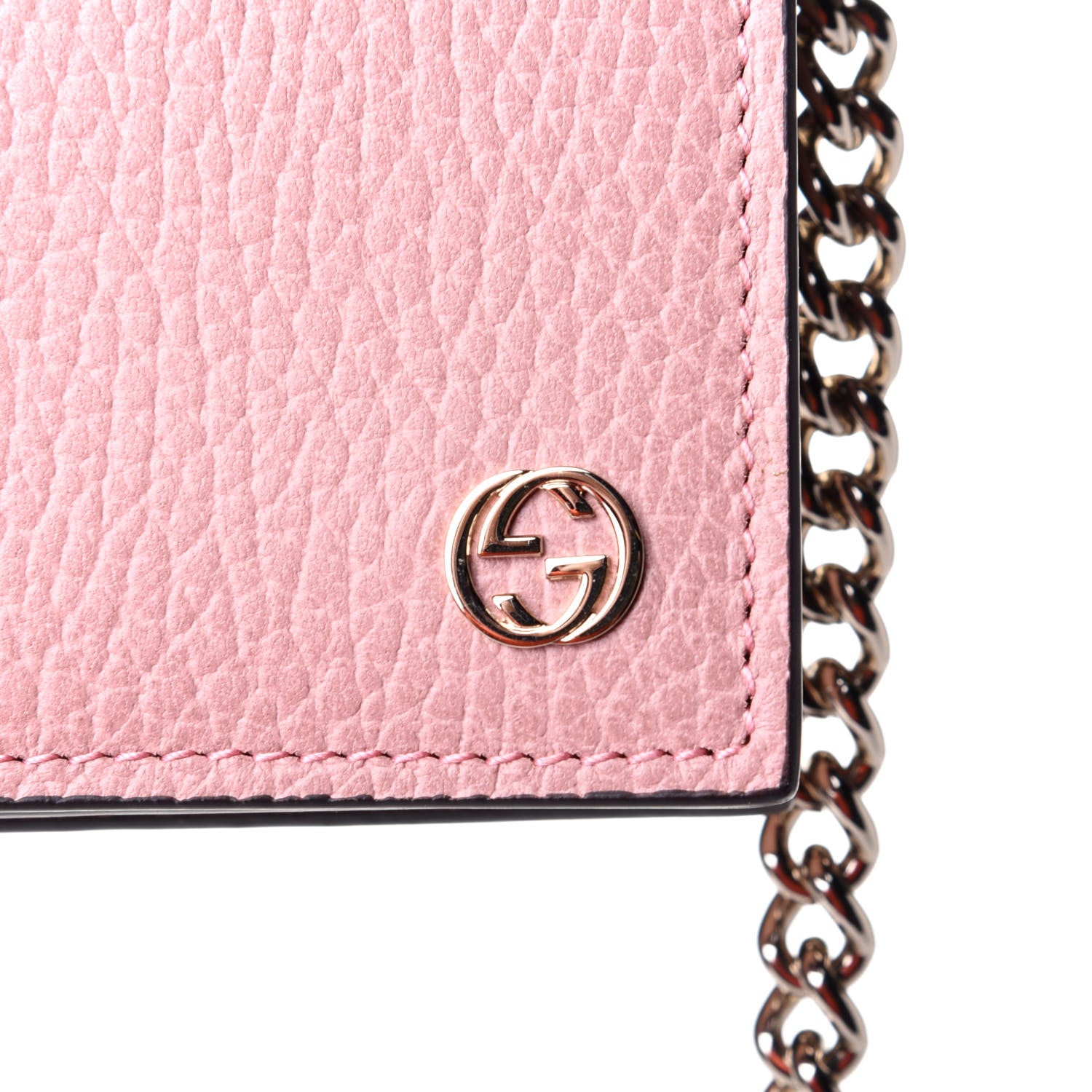 Gucci Dollar Calfskin Medium Betty Chain Wallet Soft Pink 7 of 11