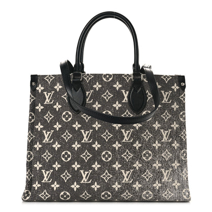 Louis Vuitton Monogram Jacquard Denim Onthego MM Black 1 of 8