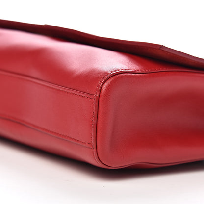 Saint Laurent Smooth Calfskin Suede Medium Reversible Monogram Kate Satchel New Red 9 of 11