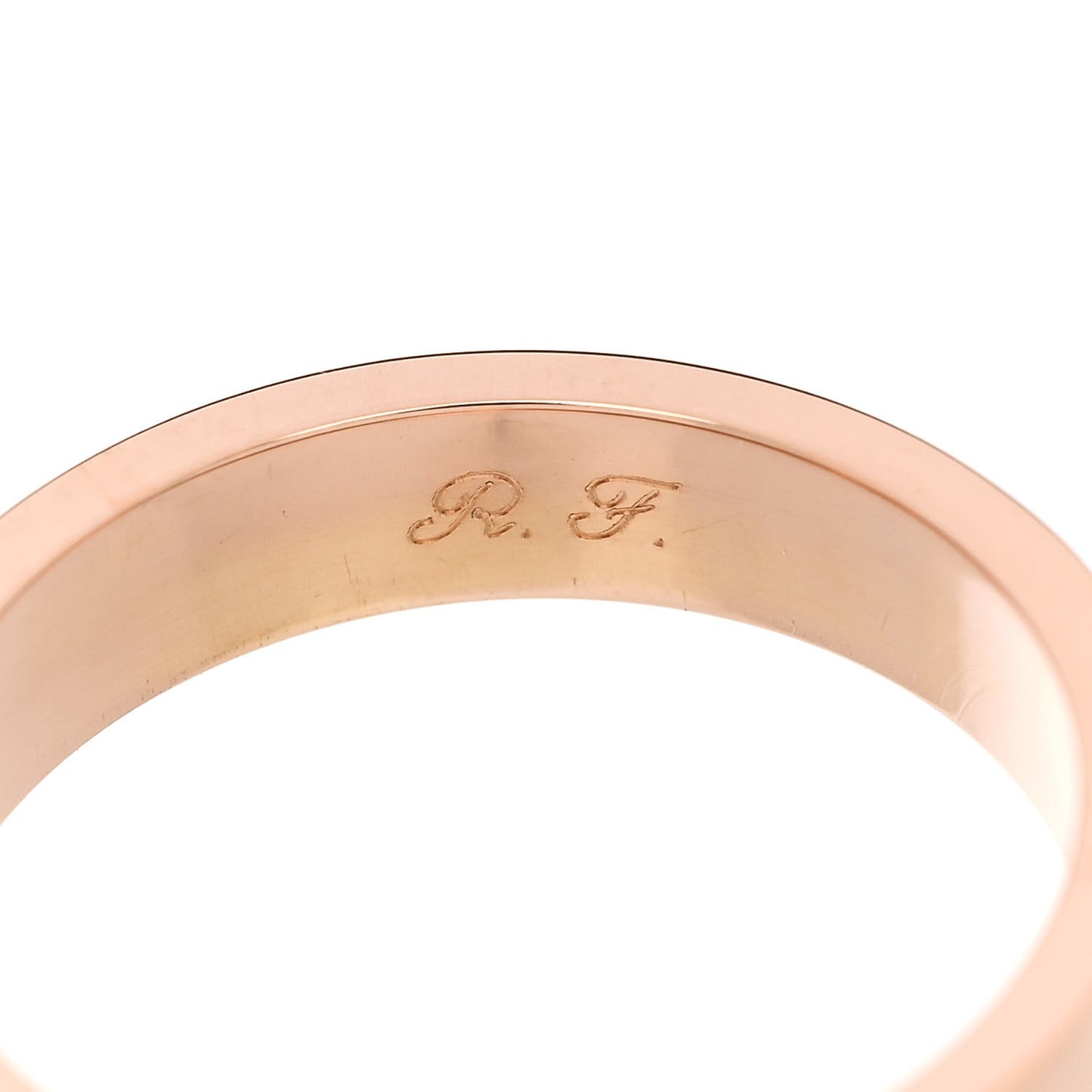 18K Pink Gold Diamond 4mm LOVE Wedding Band Ring 52 6