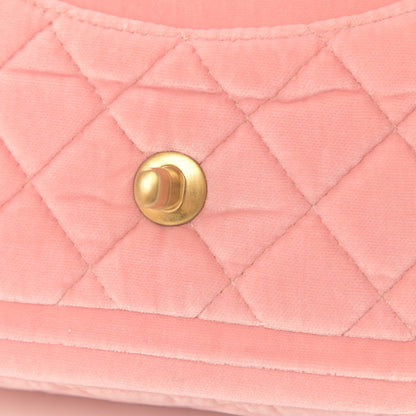 Chanel Velour Quilted Mini Double Frame Flap Rose 9 of 10