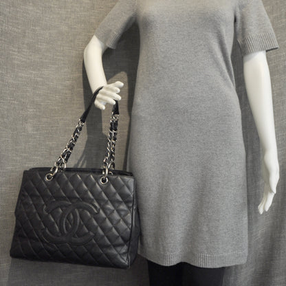 Chanel Caviar Quilted Grand Shopping Tote GST Black 2 of 12