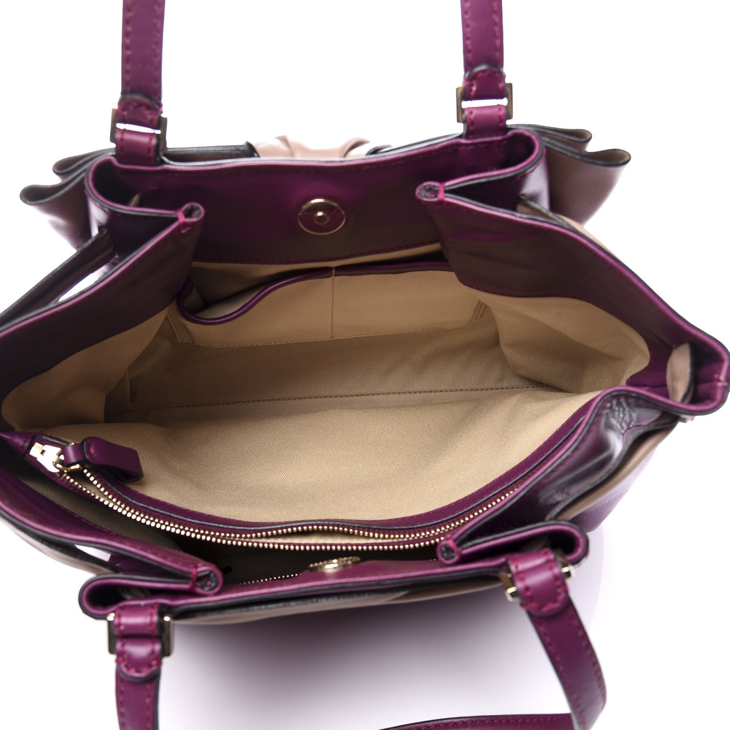 Valentino Garavani Nappa Large Aphrodite Bow Tote Purple Poudre 4 of 11