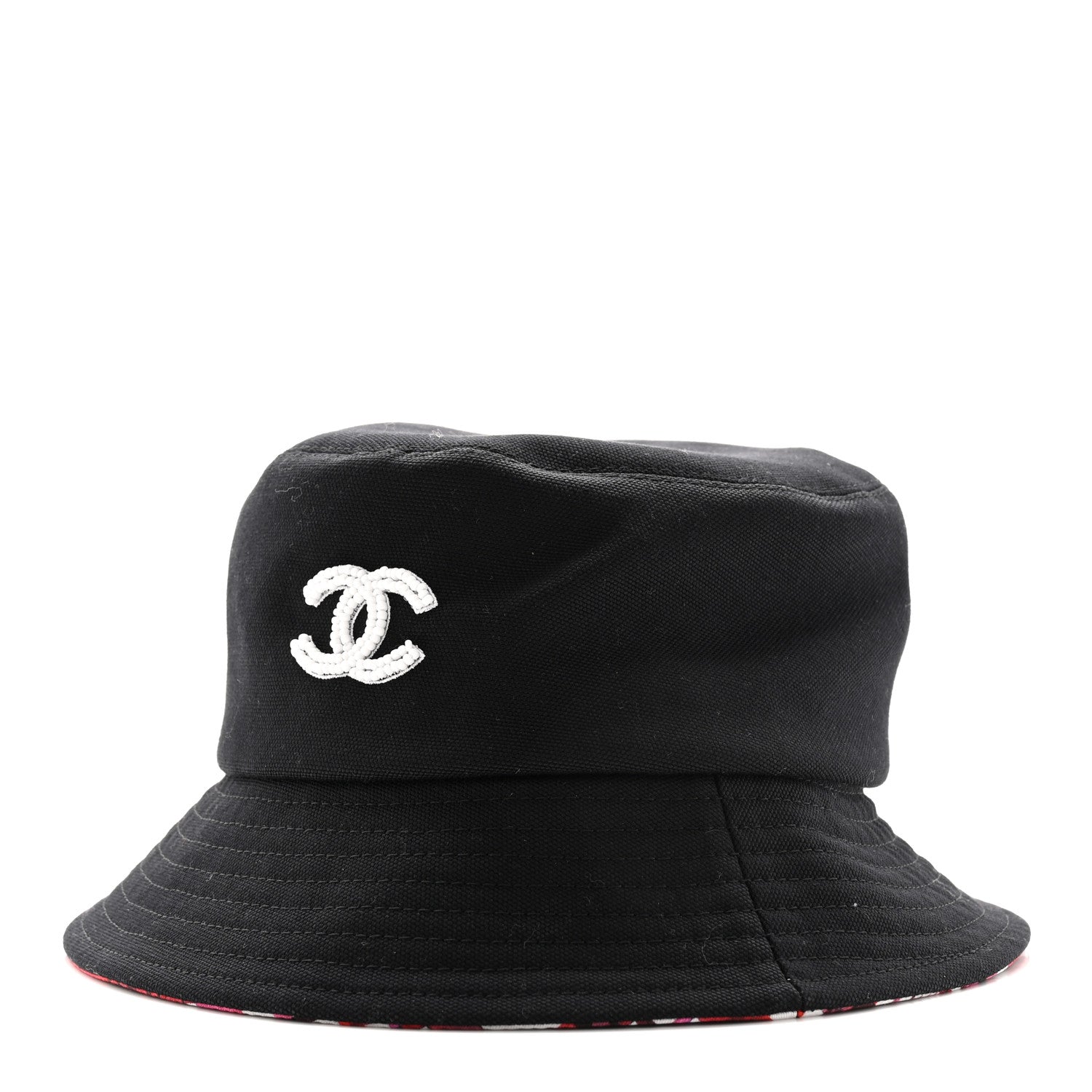 Chanel Cotton Pearl CC Bucket Hat S Black 1 of 9