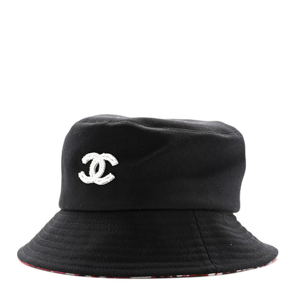 Chanel Cotton Pearl CC Bucket Hat S Black 1 of 9
