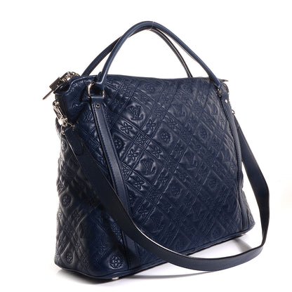 Louis Vuitton Lambskin Monogram Antheia Ixia MM Indigo 3 of 8