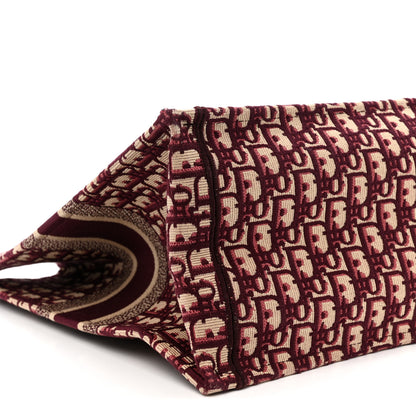 Christian Dior Oblique Large Book Tote Burgundy Multicolor 9 of 12