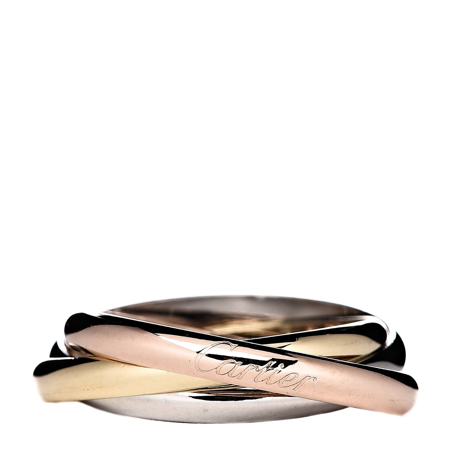 18K Pink Yellow White Gold Small Trinity Ring 63 10.25