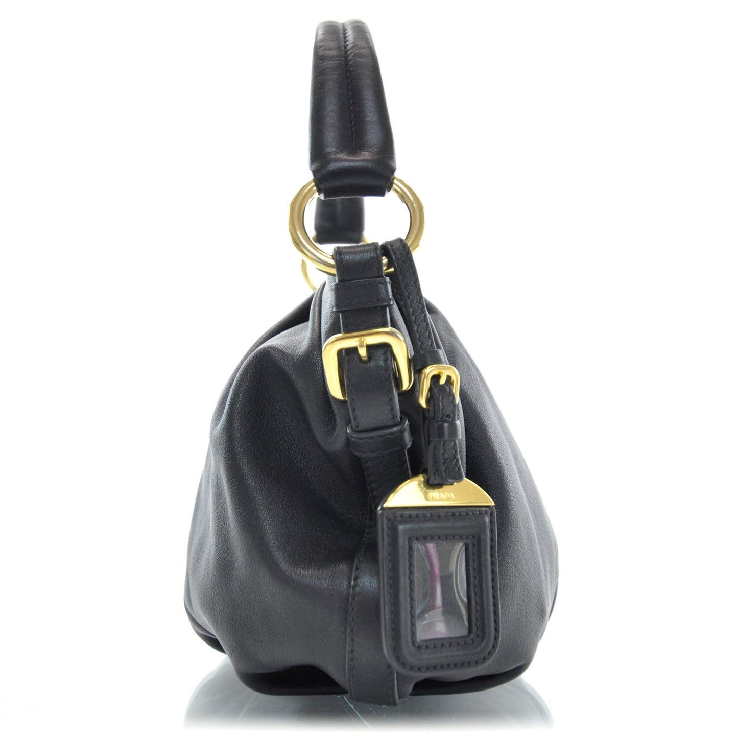 Leather Hobo Nero Black