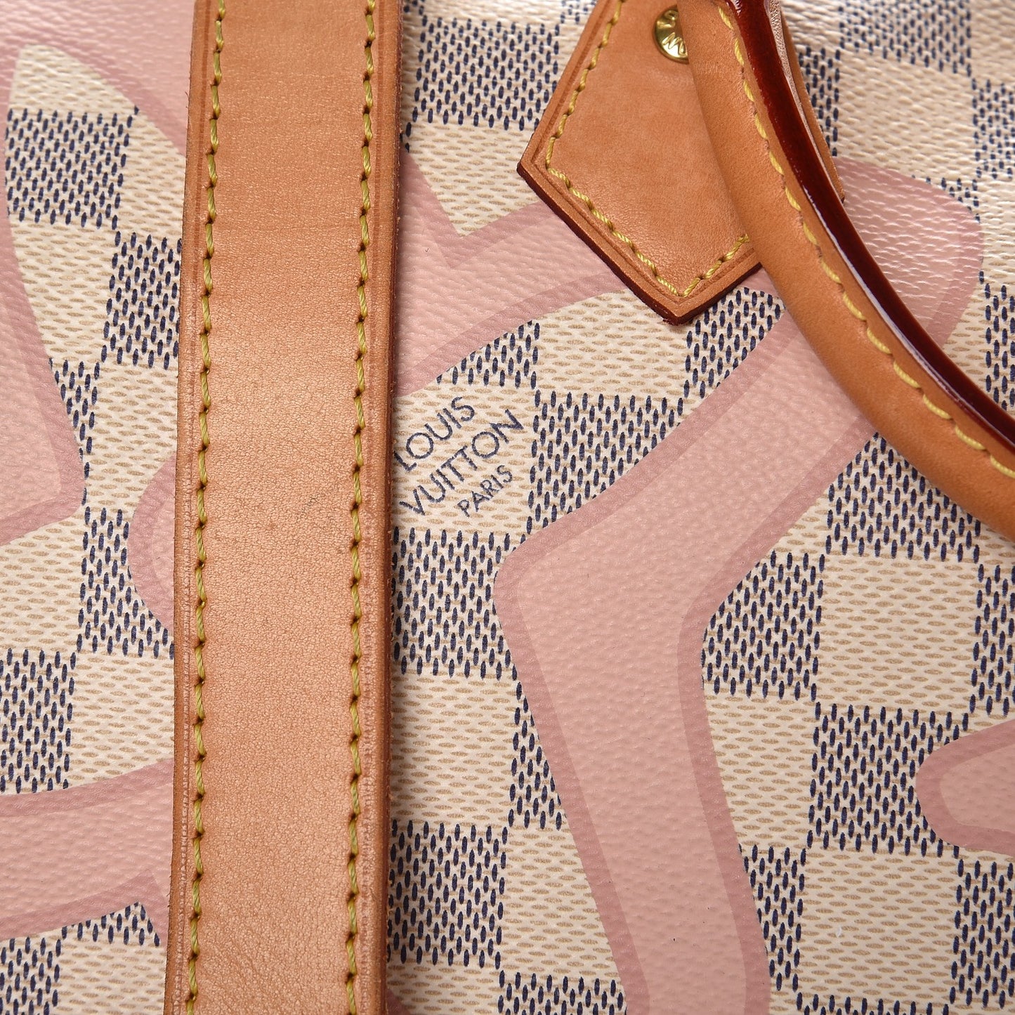 Damier Azur Tahitienne Speedy Bandouliere 30 Rose Ballerine