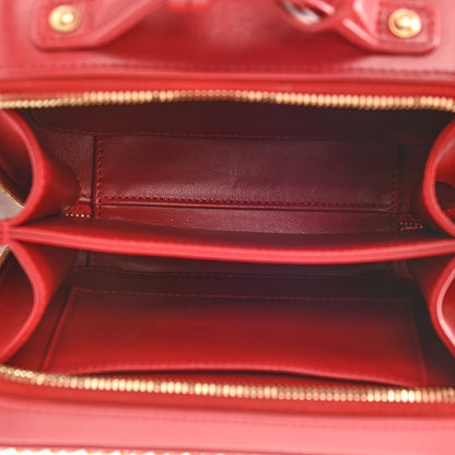 Chanel Goatskin Quilted Small CC Filigree Vanity Case Red 5 of 9