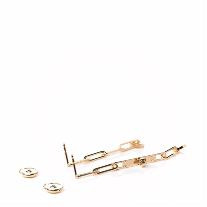 Hermes 18K Yellow Gold TPM Kelly Chaine Earrings 3 of 6