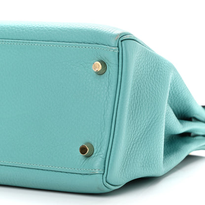 Hermes Togo Kelly Retourne 32 Bleu Atoll 9 of 9