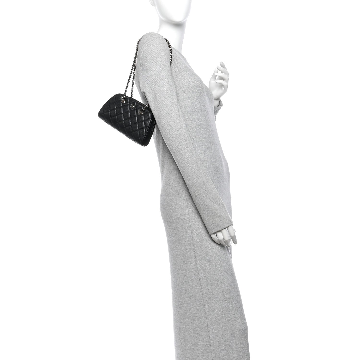 Chanel Caviar Quilted Clutch With Chain Black 2 of 11