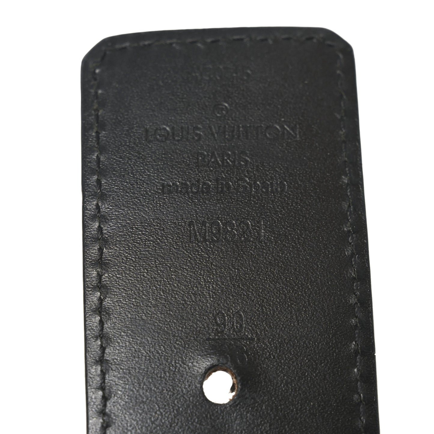 Calfskin Monogram LV Initiales Reversible 90 36 Belt Black