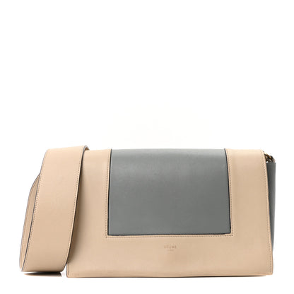 Celine Shiny Smooth Calfskin Medium Frame Shoulder Bag Grege Storm 1 of 10