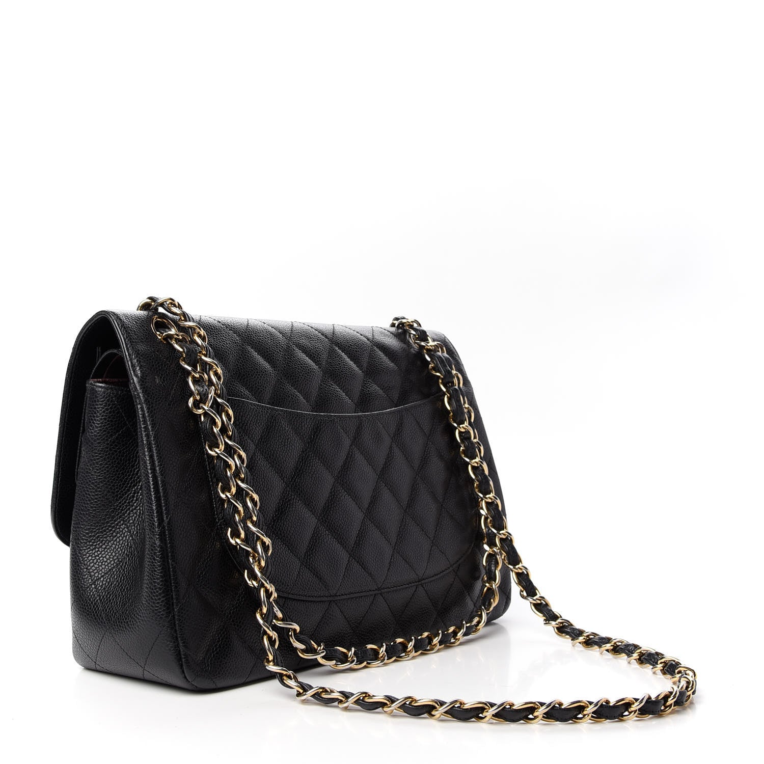 Chanel Caviar Quilted Jumbo Double Flap Black 3 of 9