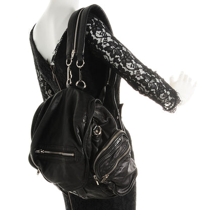 Alexander Wang Lambskin Marti Backpack Washed Black with Nickel Hardware 2 of 7