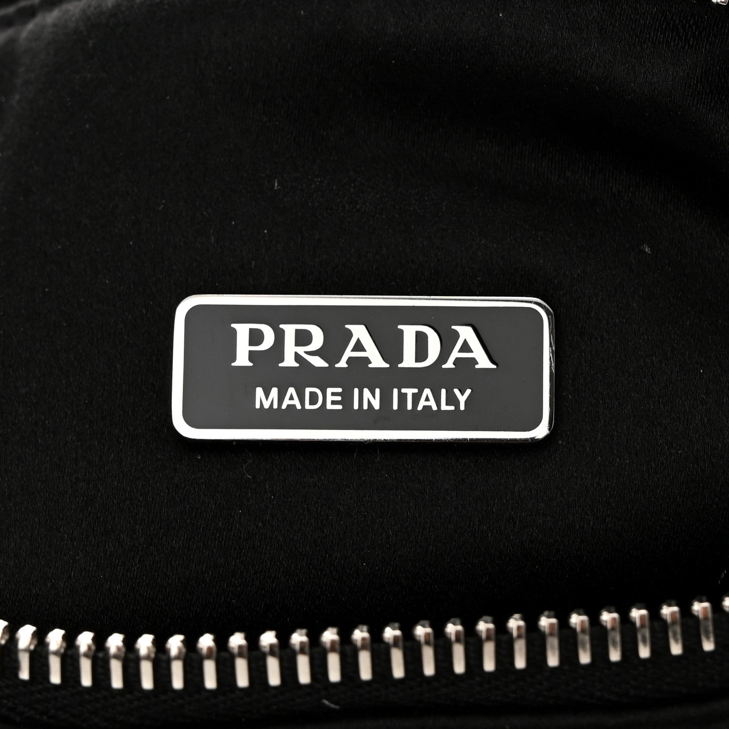 Prada Satin Crystal Triangle Pouch Cristal 8 of 10