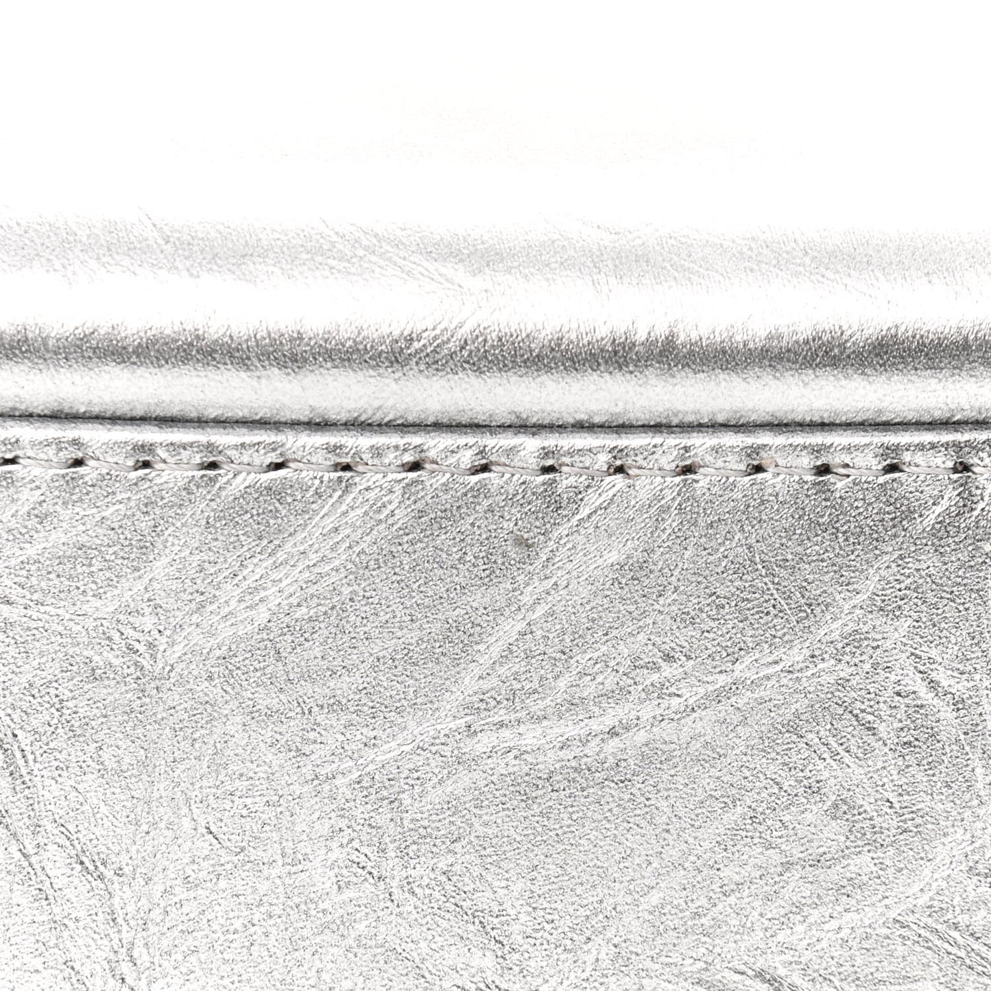 Metallic Lambskin Calfskin Quilted Medium Gabrielle Hobo Silver