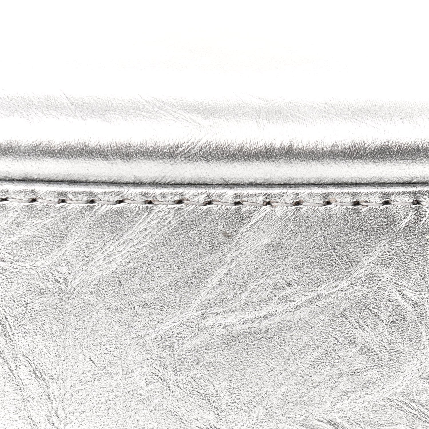 Chanel Metallic Lambskin Calfskin Quilted Medium Gabrielle Hobo Silver 10 of 11