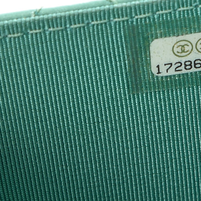 Chanel Patent Quilted Wallet On Chain WOC Green 8 of 12