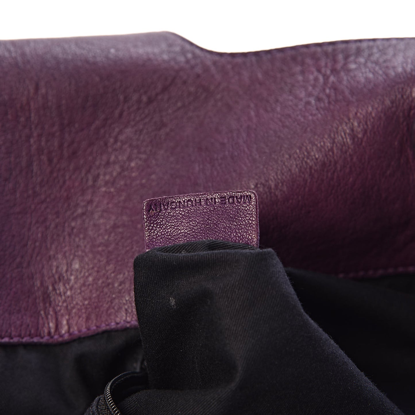 Lambskin George V Apron Bag Purple