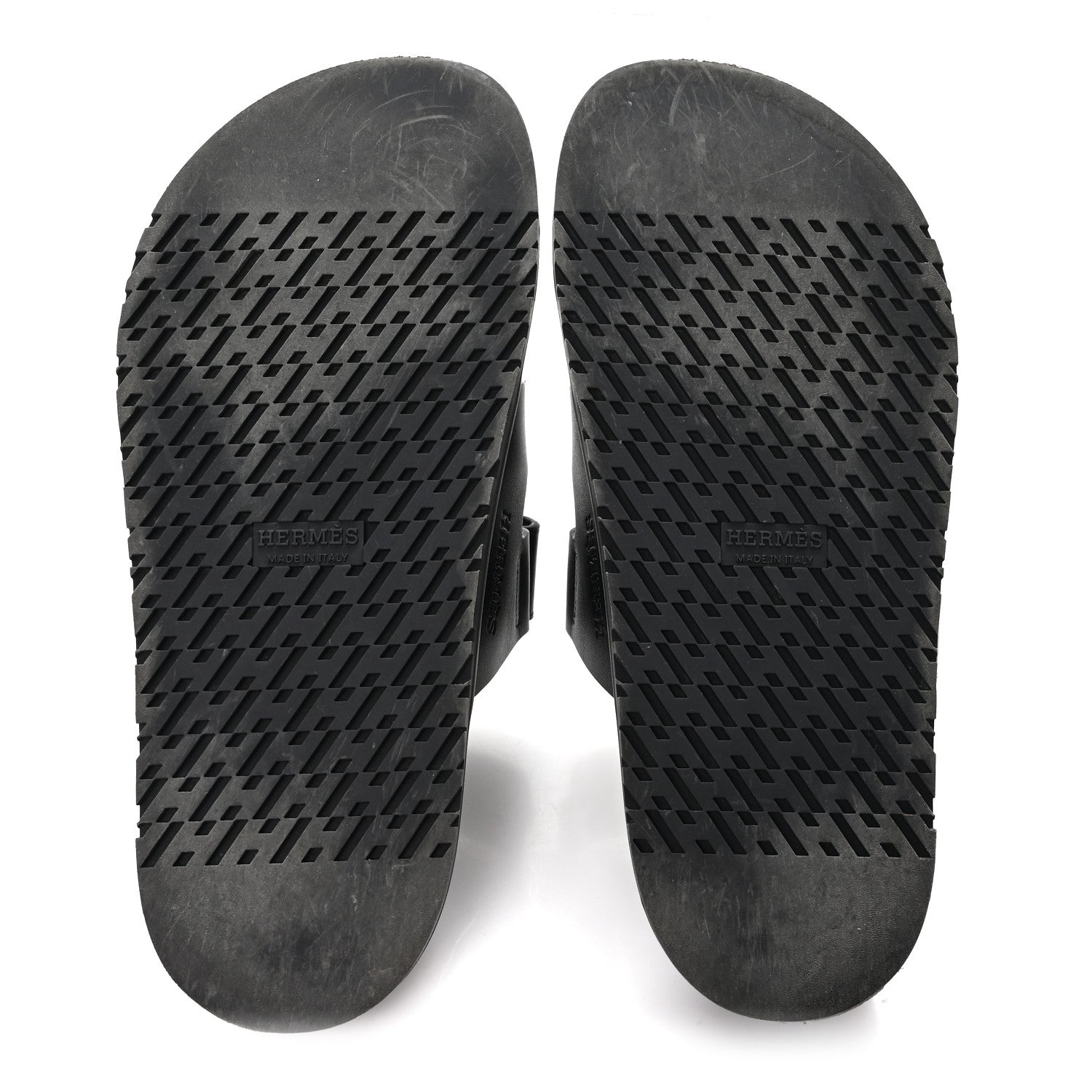 Hermes Calfskin Womens Chypre Sandals 37.5 Black 6 of 10