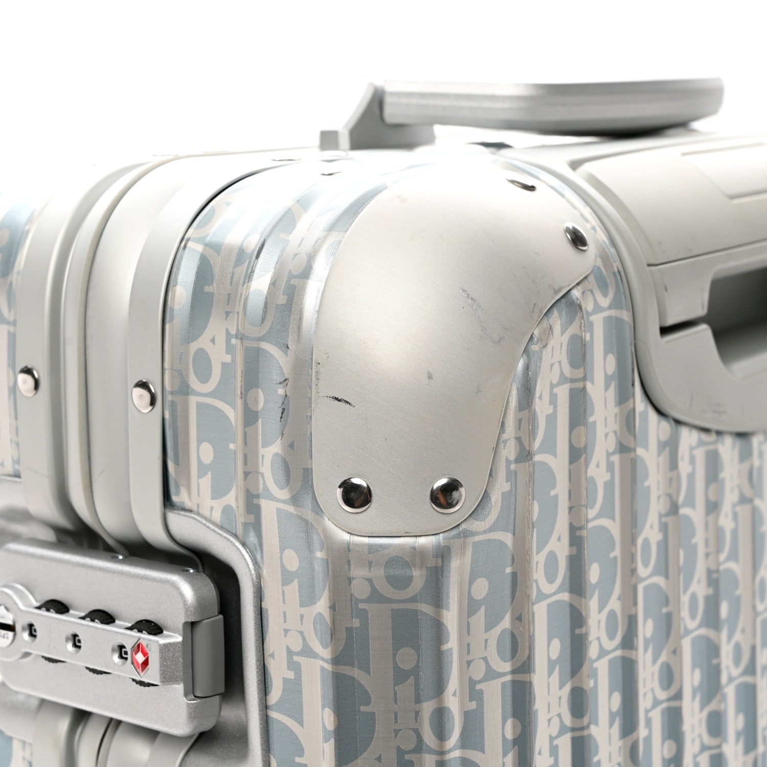 Christian Dior X RIMOWA Aluminum Gradient Cabin Luggage Blue Multi 8 of 12
