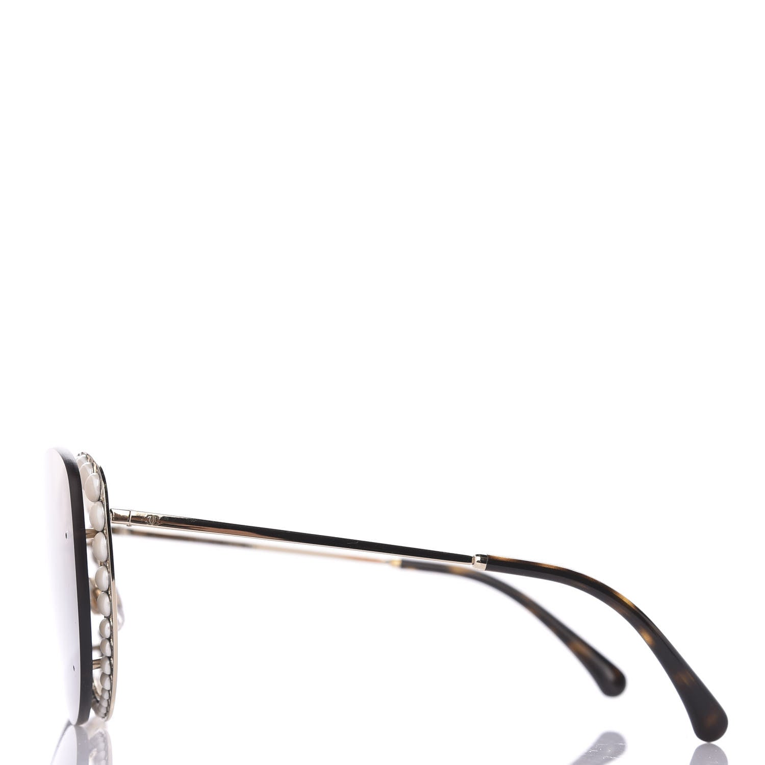 Chanel Acetate Metal Pearl Butterfly Sunglasses 4236-H Brown 3 of 8