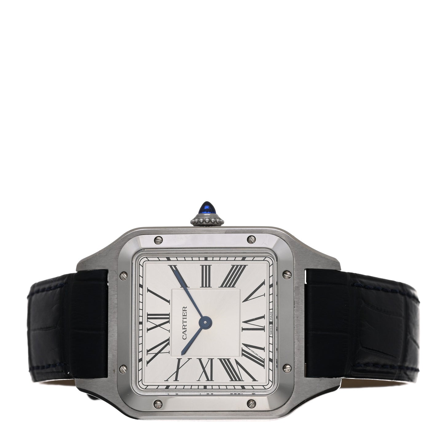 Stainless Steel Alligator 31.4mm Santos Dumont Quartz Watch