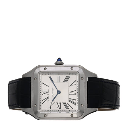 Cartier Stainless Steel Alligator 31.4mm Santos Dumont Quartz Watch 2 of 5