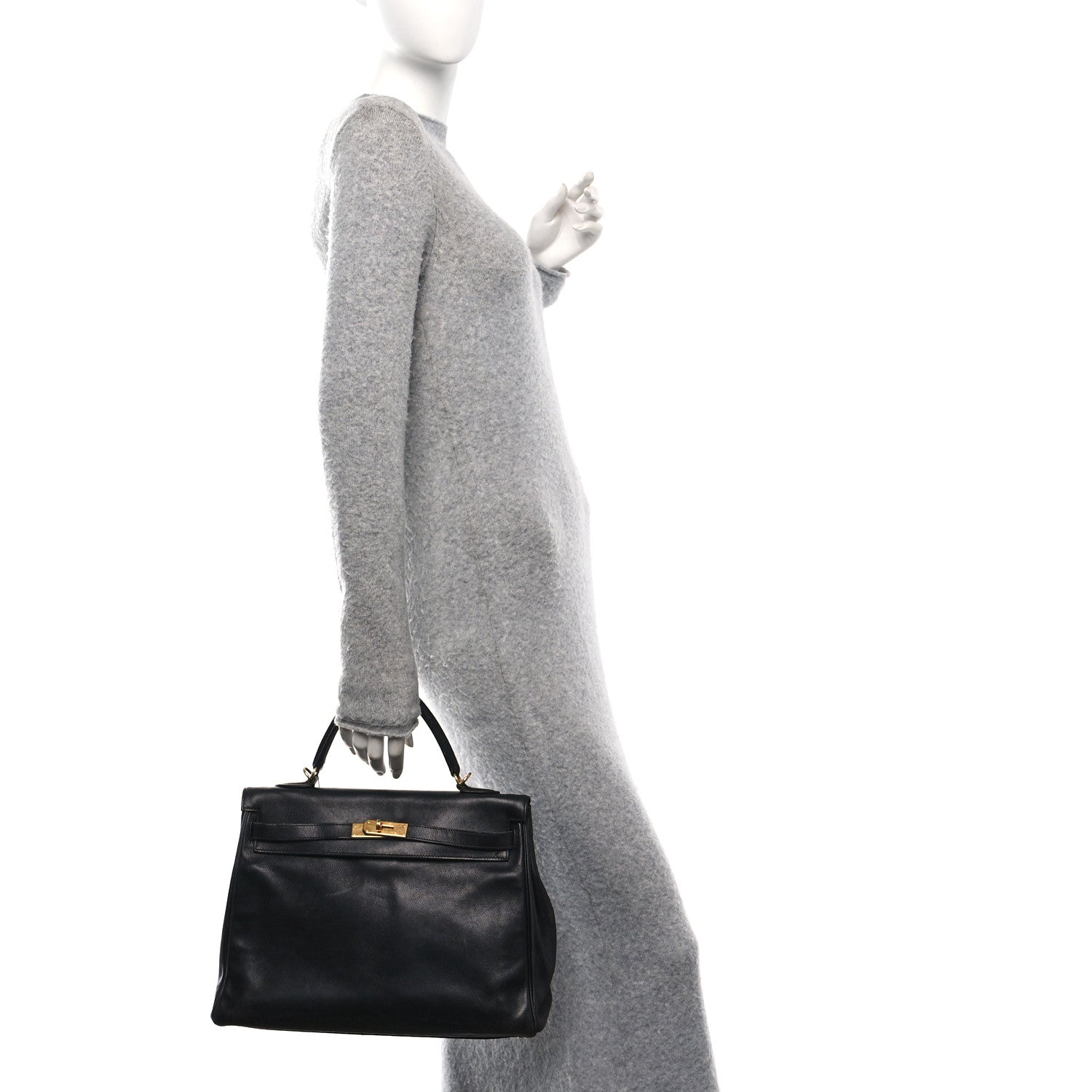 Hermes Evergrain Kelly Retourne 32 Black 2 of 21