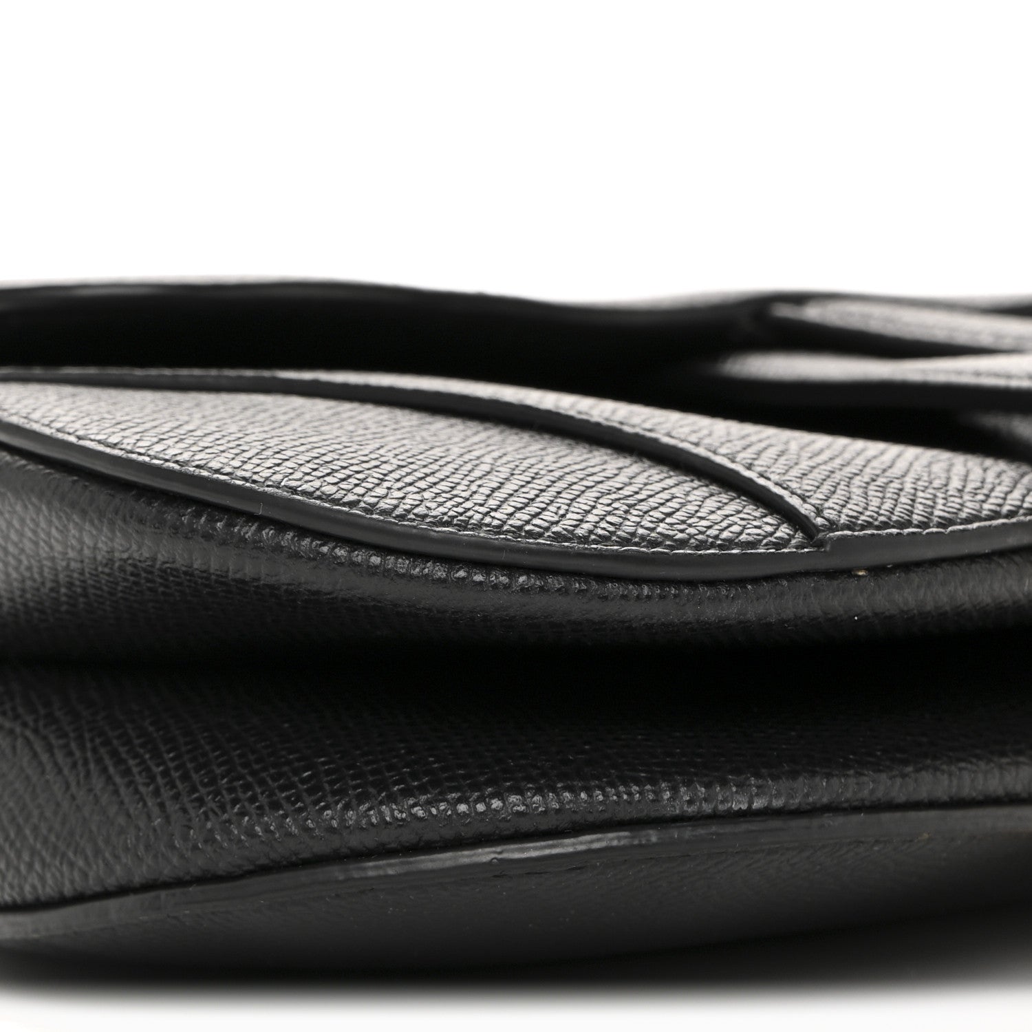Christian Dior Grained Calfskin Mini Saddle Bag With Strap Black 9 of 13