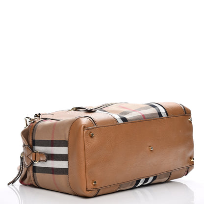 Burberry House Check Satchel Brown Umber 5 of 9
