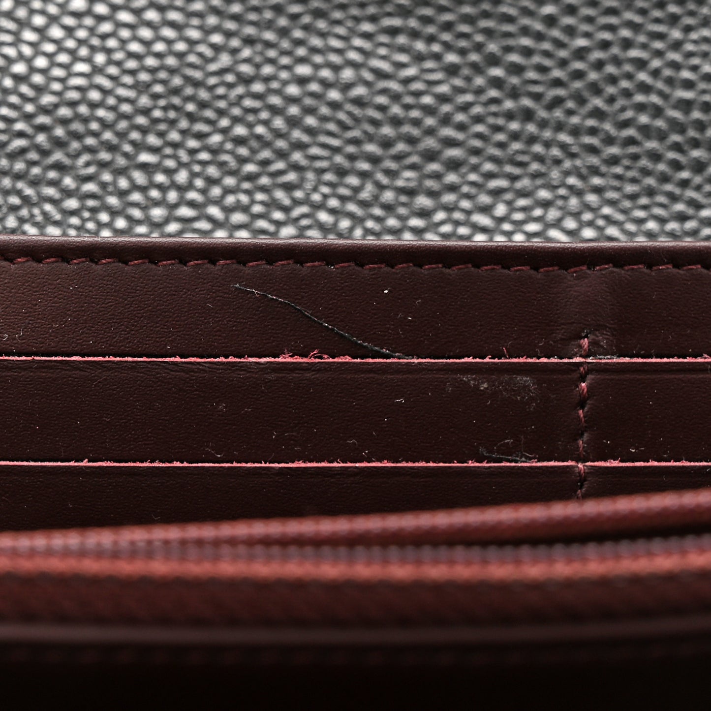 Caviar Quilted Large Gusset Flap Wallet Black
