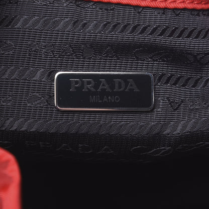 Prada Saffiano Tessuto Nylon Bucket Wristlet Rosso 5 of 8
