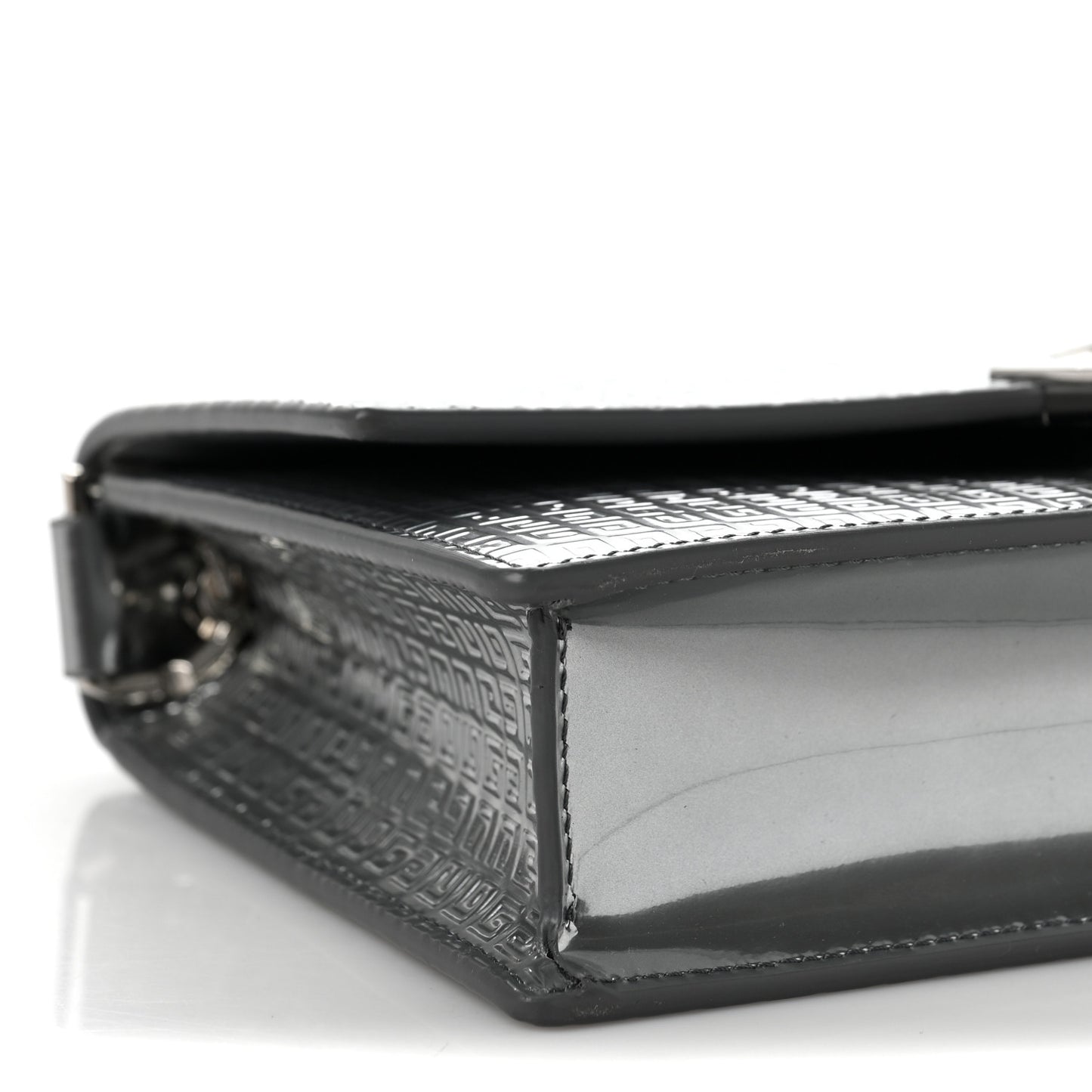 Metallic Calfskin 4G Embossed Small 4G Crossbody Silver