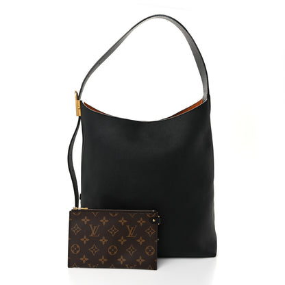 Louis Vuitton Grained Calfskin Low Key Hobo MM Black 3 of 11